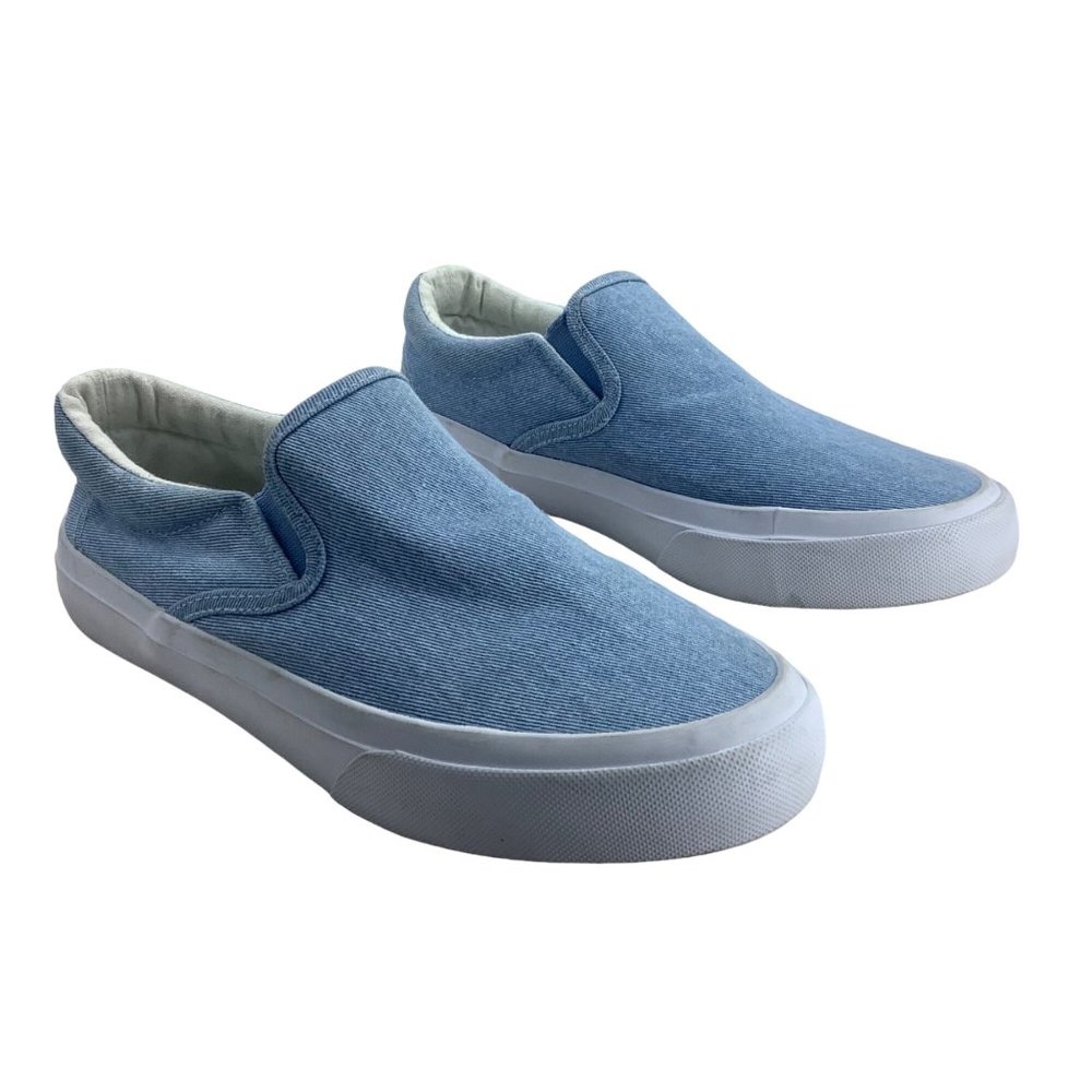 Magellan Outdoors Canvas Slip on Loafers Shoes‎ Women 6B Light Blue 170308